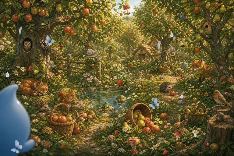 Illustrierter Der Obstgarten: darin 100 versteckte Tiere und Dinge aus zehn Sorten